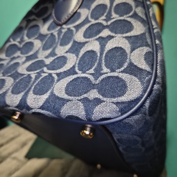 COACH LARGE DENIM ROWAN - Picture 10 of 16